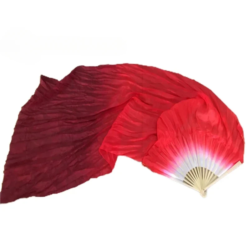 

Belly Dance Silk Veil 100% Silk Fan Pairs(1L+1R) Light Weight Flowy Bellydance Costume Accessory for Music Studio Church Praise