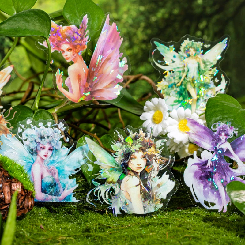 10 pcs/pack laser Flower fairy stickers aesthetic Decorative Scrapbooking Diary Album hand made junk journal supplies
10 pcs/pack laser Flower fairy stickers aesthetic Decorative Scrapbooking Diary Album hand made junk journal supplies