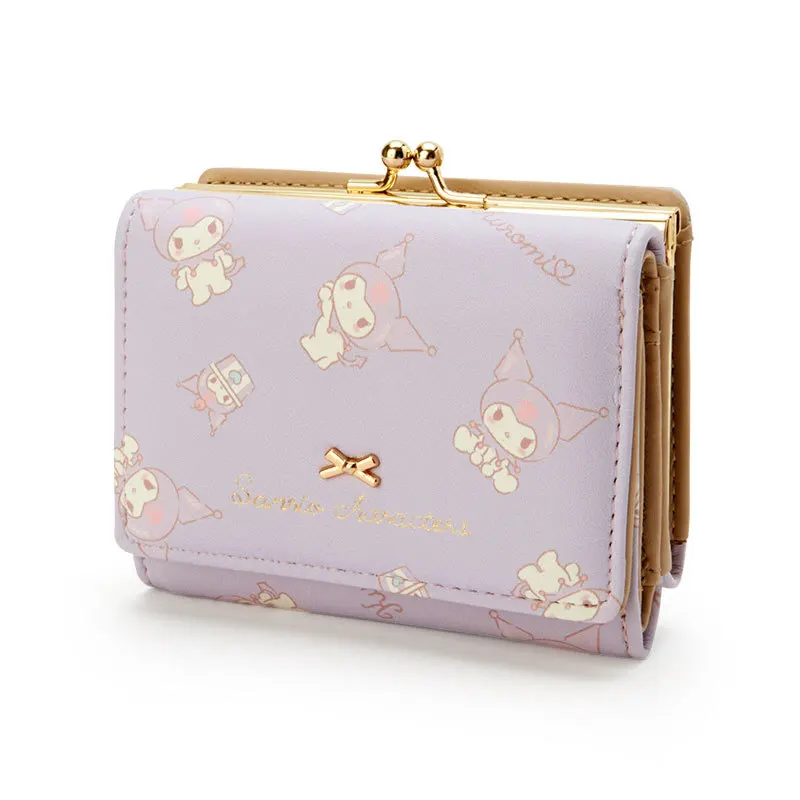 

Sanrio Kuromi Wallet Kawaii My Melody Hello Kitty Bag Casual Fashion PU Leather Wallet Cute Card Bags Birthday Gifts