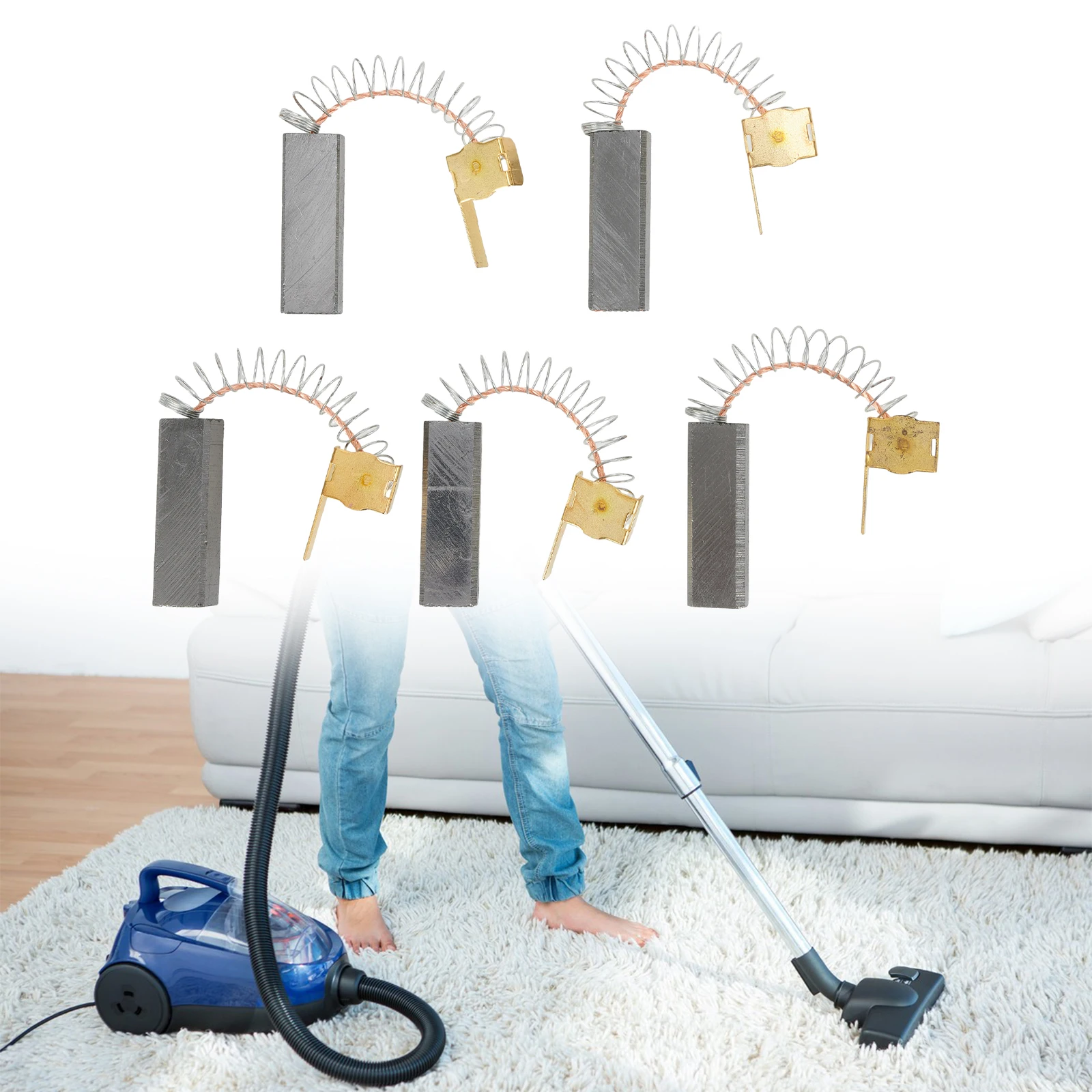 5PCS Carbon Brushes Vacuum Cleaner Motor Spare Parts 6.5* 10* 32mm Household Cleaning Tools Parts Sweeper Accessories
5PCS Carbon Brushes Vacuum Cleaner Motor Spare Parts 6.5* 10* 32mm Household Cleaning Tools Parts Sweeper Accessories