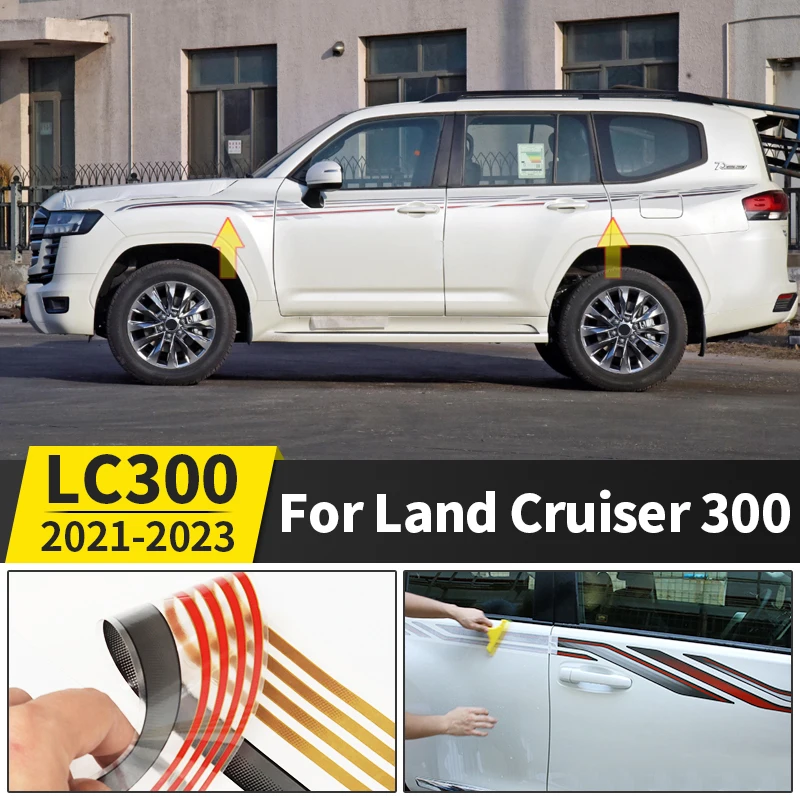 Waistline Pattern Decorative Color Stripes For Toyota Land Cruiser 300 2022 Body Color Bar Sticker LC300 Upgrade Appearance
Waistline Pattern Decorative Color Stripes For Toyota Land Cruiser 300 2022 Body Color Bar Sticker LC300 Upgrade Appearance