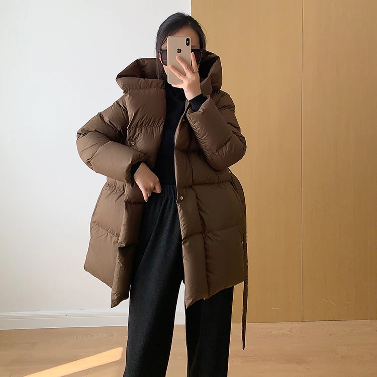 Winter Women's Down Jackets Ultra Light Warm Casual Coat Female Puffer Jacket With Belt Plus Size Hooded Short Parka 31 Mallzona S7a3a70cb57424d168e257ec51ffc5169B Winter Women's Down Jackets Ultra Light Warm Casual Coat Female Puffer Jacket With Belt Plus Size Hooded Short Parka Mallzona