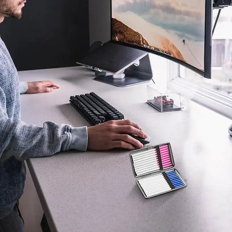 Étui en cuir pour homme et femme, boîte à cigares mince, accessoires en métal, Laguna UP, Tenir 14/20 3