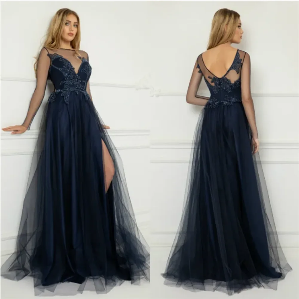 Exquisite Appliqued Evening Dresses Simple Tulle Party Prom Gown 2024 New V-Neck Backless Butterfly Decoration Vestido De Fiesta
Exquisite Appliqued Evening Dresses Simple Tulle Party Prom Gown 2024 New V-Neck Backless Butterfly Decoration Vestido De Fiesta