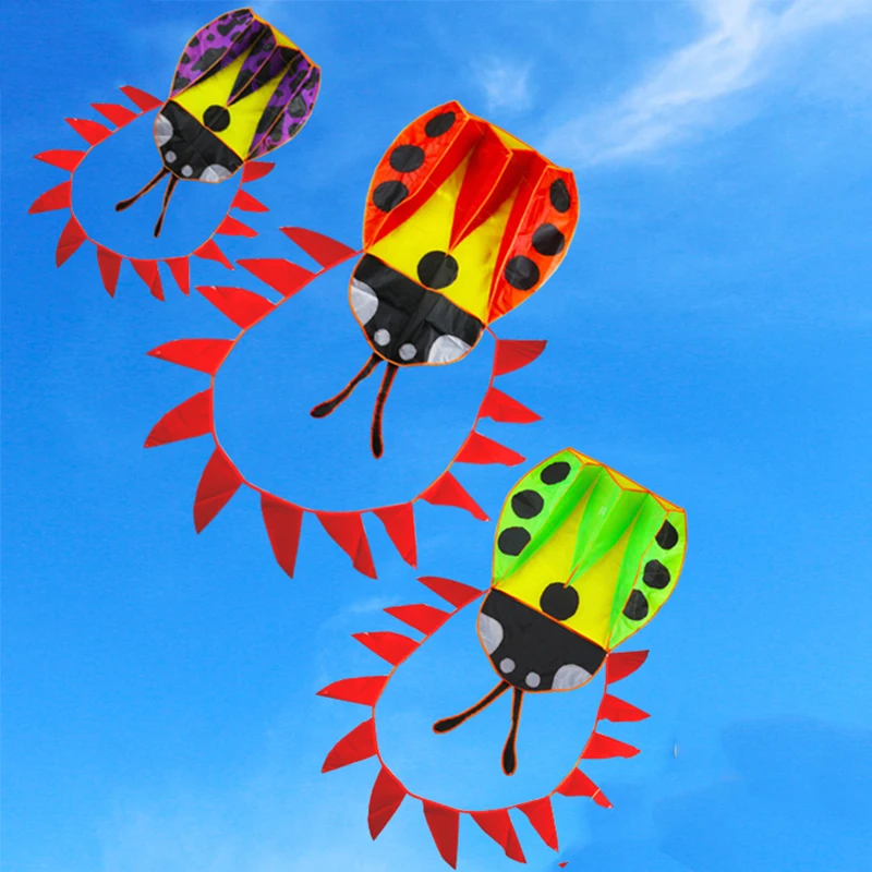 

3D 2.8M Children's Boneless Mollusk Ladybug Kite Festival Gift Parent-child Interaction Outdoor Entertainment Easy To Fly