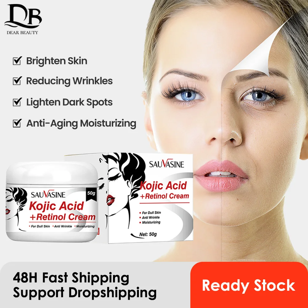 

Kojic Acid Cream Skin Whitening Retinol Cream Remove Dark Spots Anti Aging Brighten Moisturizing Nourishing Facial Skin Care