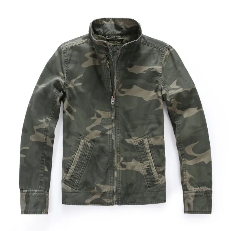 Men's Washed Denim Camouflage Jacket Coat Cotton Personality Leisure Tactical Windbreakers Jacket Stand Collar Military Outwear
Men's Washed Denim Camouflage Jacket Coat Cotton Personality Leisure Tactical Windbreakers Jacket Stand Collar Military Outwear