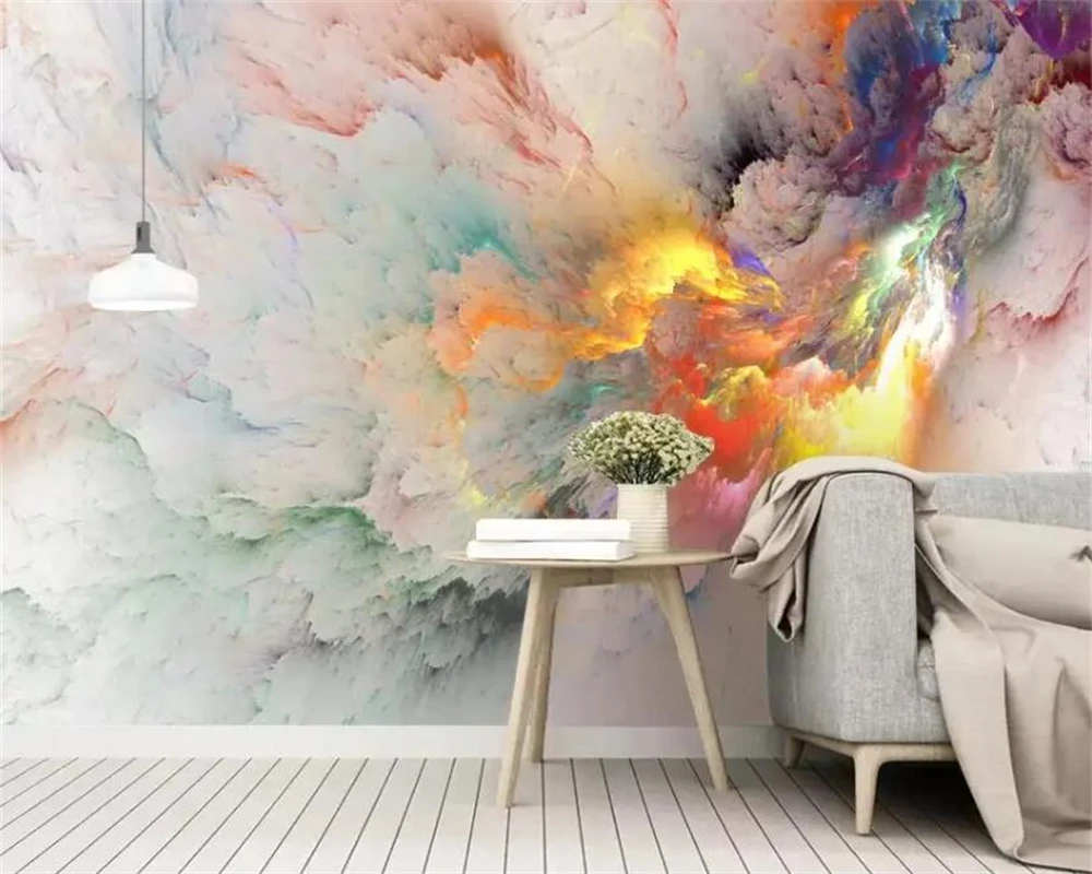 beibehang Customized modern colorful flower cloud pattern bedroom living room decoration abstract background wallpaper
beibehang Customized modern colorful flower cloud pattern bedroom living room decoration abstract background wallpaper