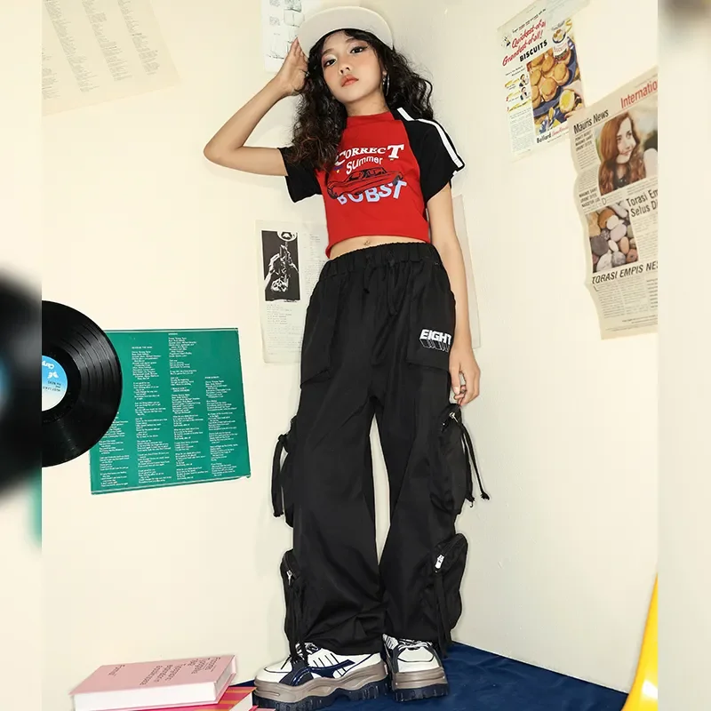 Cargo Hip Hop Pants Fo Kids Jazz Dance Costume Clothes Girls Punk Street Outfits Teen Peformance Clothing Red Crop Tank Tshirt
Cargo Hip Hop Pants Fo Kids Jazz Dance Costume Clothes Girls Punk Street Outfits Teen Peformance Clothing Red Crop Tank Tshirt