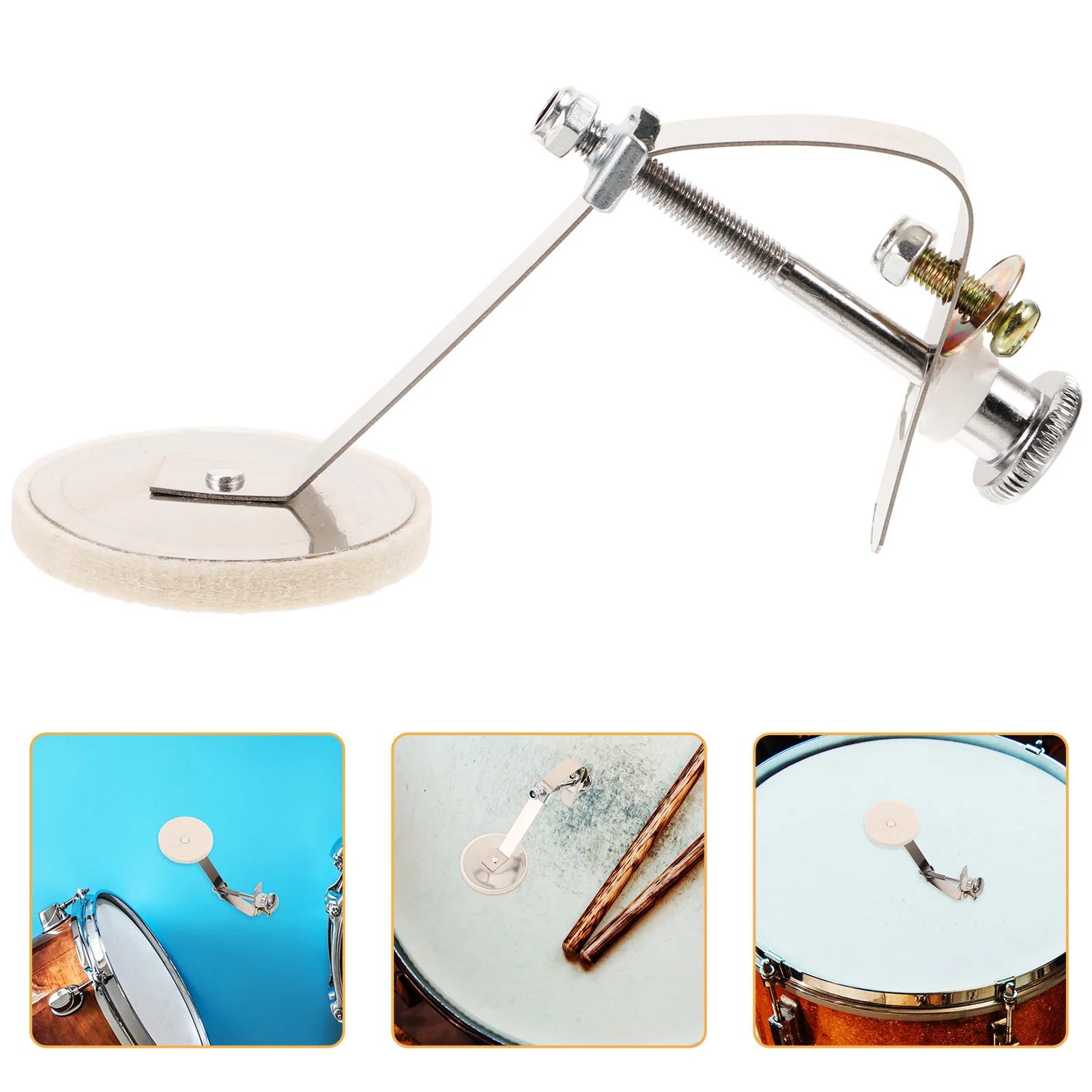 

Snare Drum Silencer Pad Metal Tone Control Pads Dampening Muffler Mute Dampeners Damper Muffling