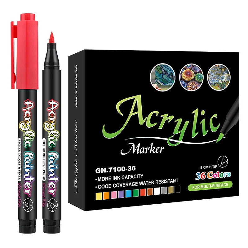 60 Colors Acrylic Markers Brush Pens for Fabric Rock Painting Pen Stone Ceramic Glass Canvas Wood DIY Card Making Art Supplies
60 Colors Acrylic Markers Brush Pens for Fabric Rock Painting Pen Stone Ceramic Glass Canvas Wood DIY Card Making Art Supplies