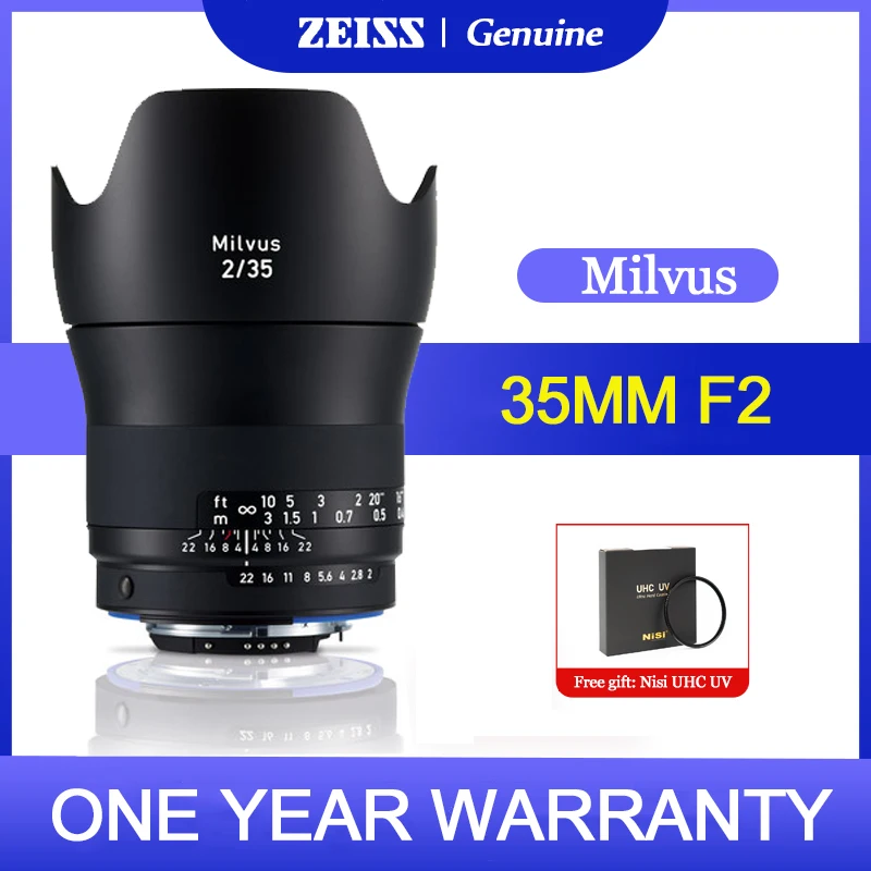 

ZEISS Milvus 35mm f2 ZE Full-frame Lens for Canon EF Nikon F SLR Camera Like 5D SL3 T7 D750 D810 D3x D610 Df Z CAM E2-F6 F8 S6