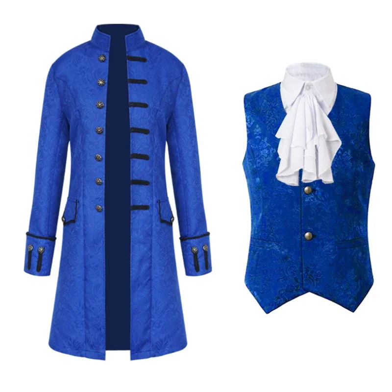 Men's Halloween Steampunk Jacket Coat Victorian Ghost Vampire Knight Cosplay Costume Stand Collar Trench Vest False Collar Suit
Men's Halloween Steampunk Jacket Coat Victorian Ghost Vampire Knight Cosplay Costume Stand Collar Trench Vest False Collar Suit