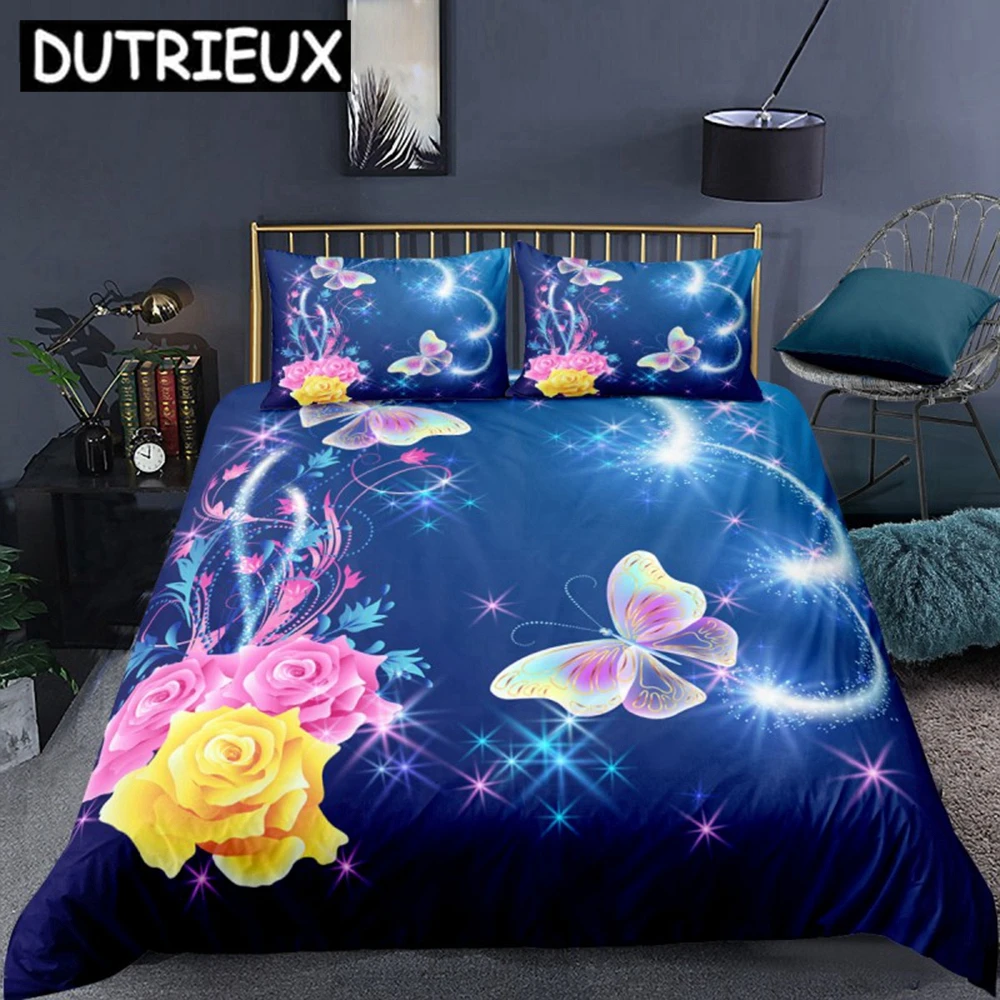 Purple Butterfly Flower 3D Print Luxury Bedding Set Single Double Queen King Size Duvet Cover Set Pillowcase 2/3pcs Home Textile
Purple Butterfly Flower 3D Print Luxury Bedding Set Single Double Queen King Size Duvet Cover Set Pillowcase 2/3pcs Home Textile
