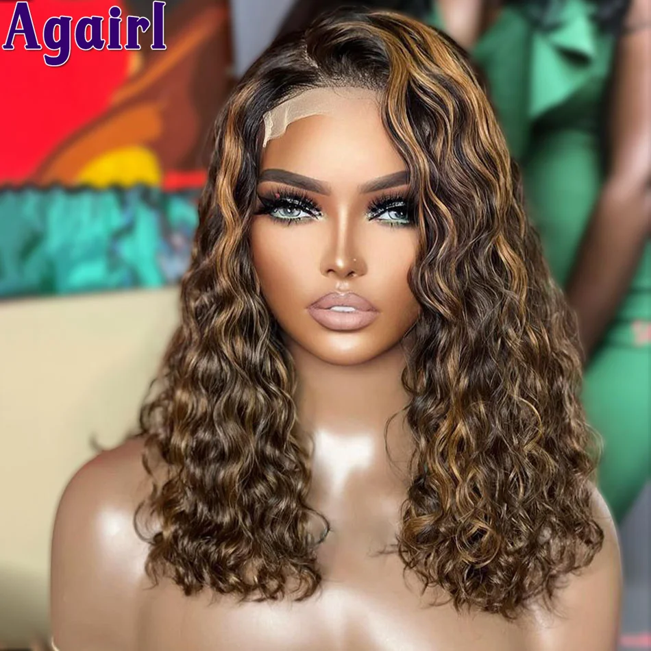 200% Brown Blonde Highlight 13x6 Deep Curly Human Hair Short Bob Wigs 13x4 Bob Water Wave Lace Frontal Wig 5X5 Lace Closure Wigs
200% Brown Blonde Highlight 13x6 Deep Curly Human Hair Short Bob Wigs 13x4 Bob Water Wave Lace Frontal Wig 5X5 Lace Closure Wigs