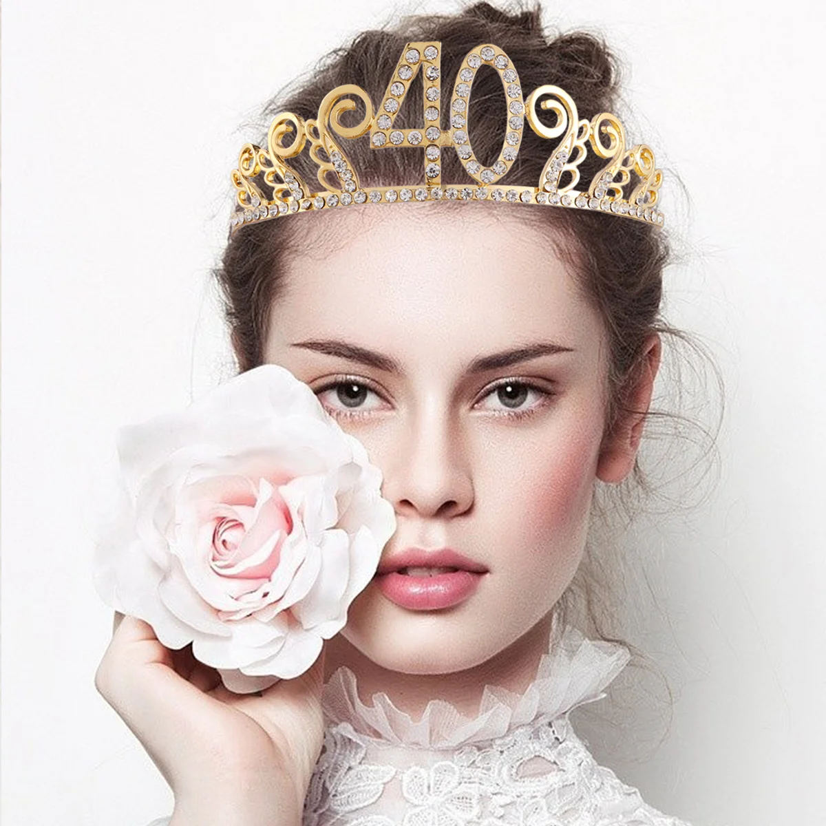 Birthday Crystal Rhinestone Tiara Queen Crowns Dance party Headband Hair Combs Pin for Women's 40th Birthday Party Favor (Gold)
Birthday Crystal Rhinestone Tiara Queen Crowns Dance party Headband Hair Combs Pin for Women's 40th Birthday Party Favor (Gold)