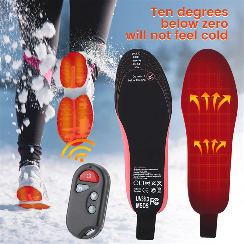 

Winter Warmer USB Rechargeable Heated Shoe Insoles Electric Foot Warming Pad Feet Sock Pad Mat Outdoor Sports Heating Insole