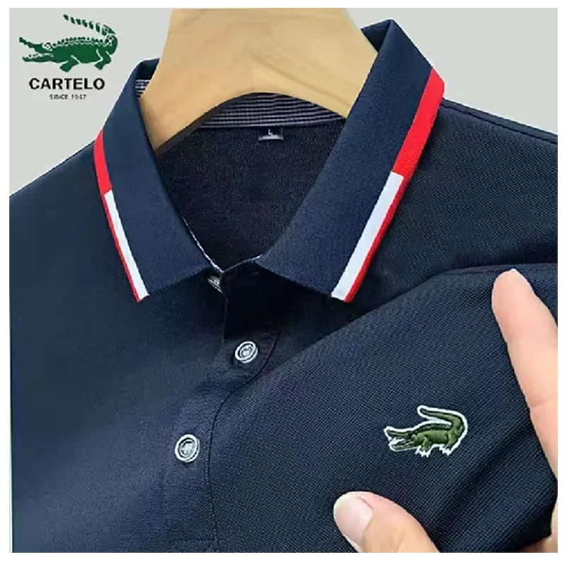 

2024 NEW Lacoste T-shirts for men Embroidered Men's t-shirts High Quality Mens polo shirt Shirt male Polo t shirt for men Summer