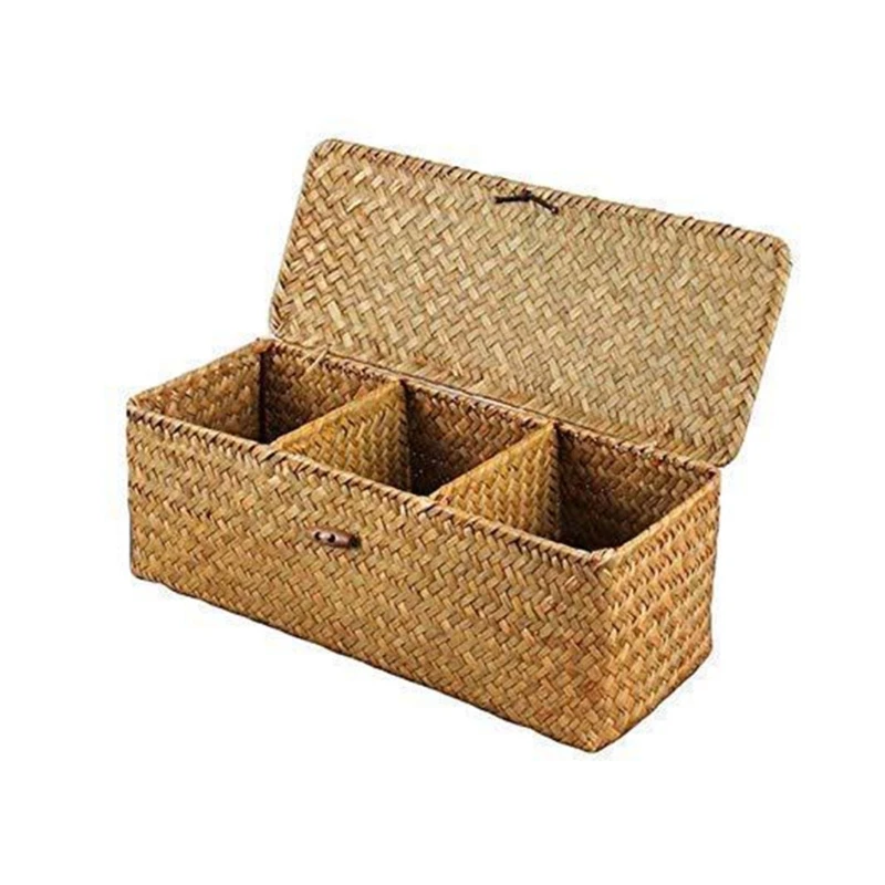 Lightweight Woven Desktop with 3 Compartments Storage Basket for Toiletry Sundries Container Desktop Organiser
Lightweight Woven Desktop with 3 Compartments Storage Basket for Toiletry Sundries Container Desktop Organiser
