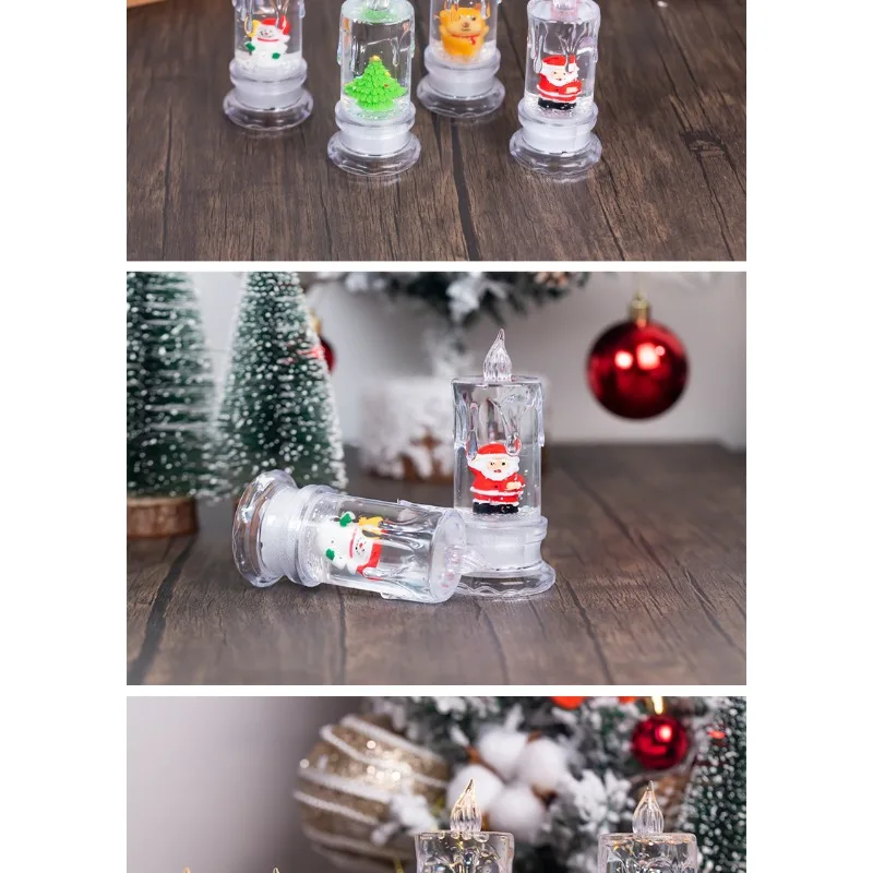 Simulated LED Electronic Candle with Water Filled Transparent Tear Shedding Santa Claus Snowflake Night Light
Simulated LED Electronic Candle with Water Filled Transparent Tear Shedding Santa Claus Snowflake Night Light