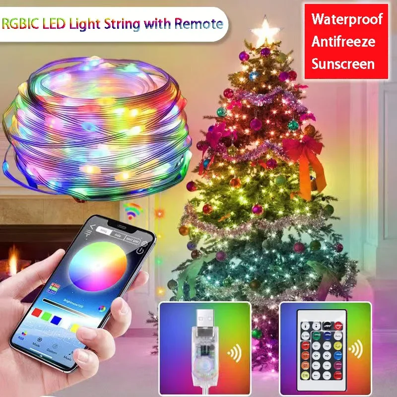 LED RGBIC Leather String Lights for Christmas Colorful Atmosphere Fairy Christmas Lights Home Decor Work with APP Remote Control 
LED RGBIC Leather String Lights for Christmas Colorful Atmosphere Fairy Christmas Lights Home Decor Work with APP Remote Control