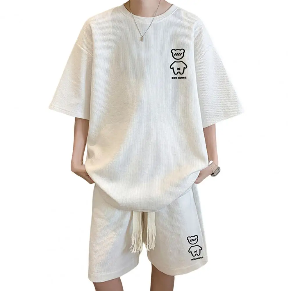 Chic Two Piece Suit Cartoon Bear Pattern Drawstring Casual Top Shorts Suit Top Shorts Suit Daily Wear
Chic Two Piece Suit Cartoon Bear Pattern Drawstring Casual Top Shorts Suit Top Shorts Suit Daily Wear