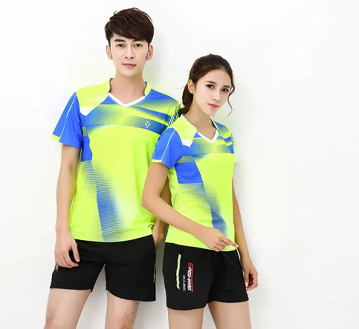 

Badminton Jersey Shirt Couples Unisex Shirts Table Tennis Jersey M-4XL Breathable Quick Dry man/Women Badminton T-shirt Shorts