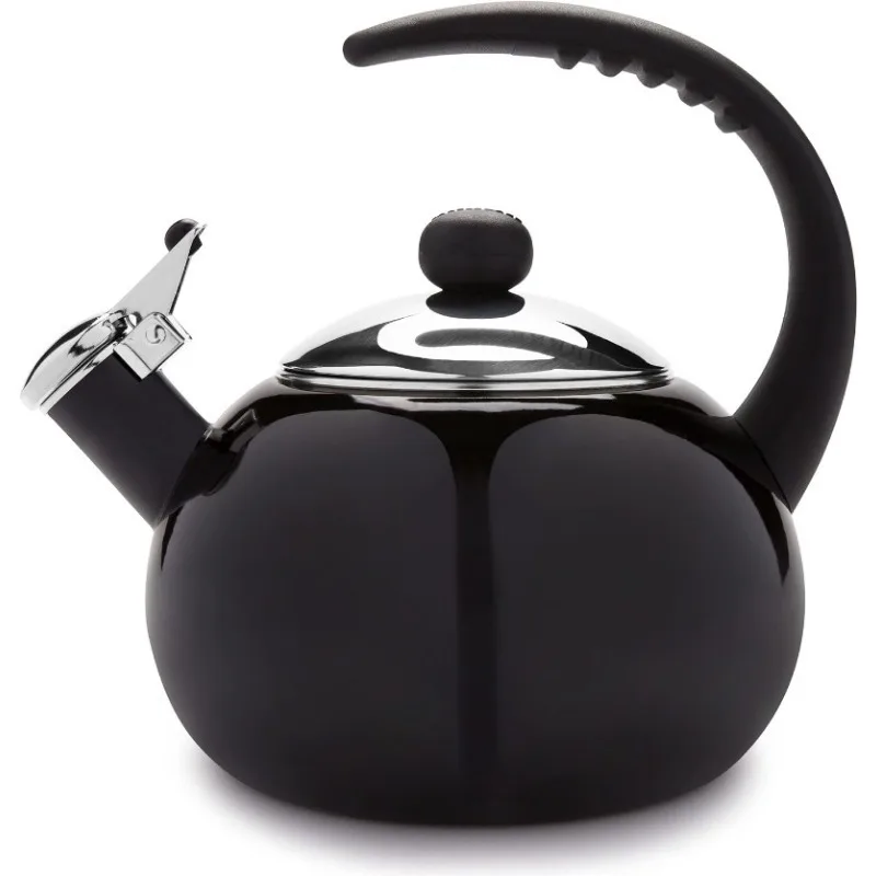 

Whistling Tea Pot, Works For All Stovetops, Porcelain Enamel on Carbon Steel, BPA-Free, Rust-Proof, Stay Cool Handle