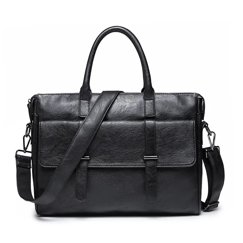 

Модный дизайнерский портфель из искусственной кожи для ноутбука, деловая сумка для мужчин, рабочие сумки высокого качества, Мужская брендовая сумка через плечо