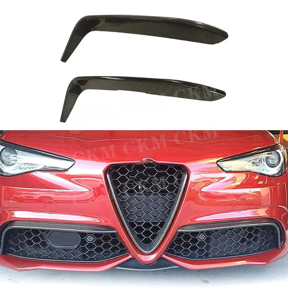 Carbon Fiber Front Fog Lamp Air Vent Trims Strips Bodykits for Alfa Romeo Giulia 2016 2017 2018 2019 Car Accessories
Carbon Fiber Front Fog Lamp Air Vent Trims Strips Bodykits for Alfa Romeo Giulia 2016 2017 2018 2019 Car Accessories