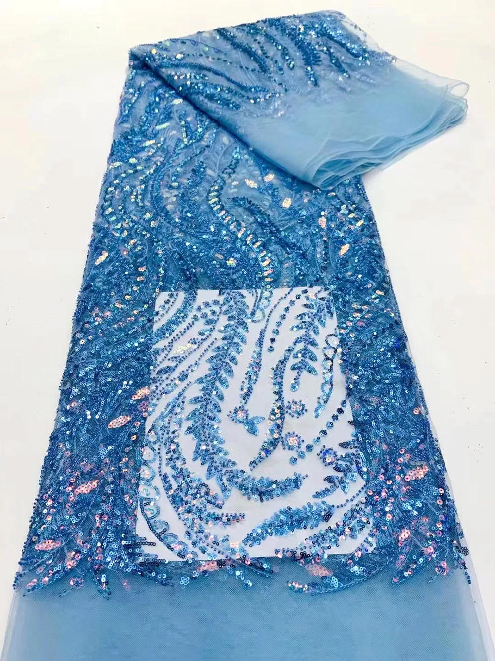 African Lace Fabric 2023 High Quality French Embroidery Tulle Laces With Sequins Lace Fabrics For Nigerian Party Dress
African Lace Fabric 2023 High Quality French Embroidery Tulle Laces With Sequins Lace Fabrics For Nigerian Party Dress