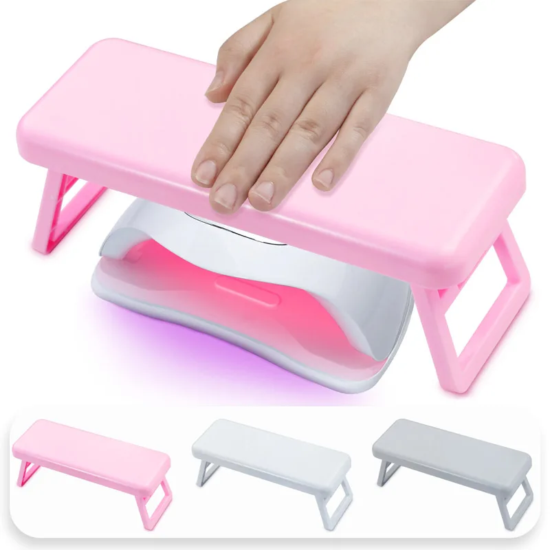 

Pink/Gray/White Foldable Nail Hand Rests Manicure Tool Rest Arm Stand Pillow Cushion Holder Desktop Nail Arm Rest Wrist Support