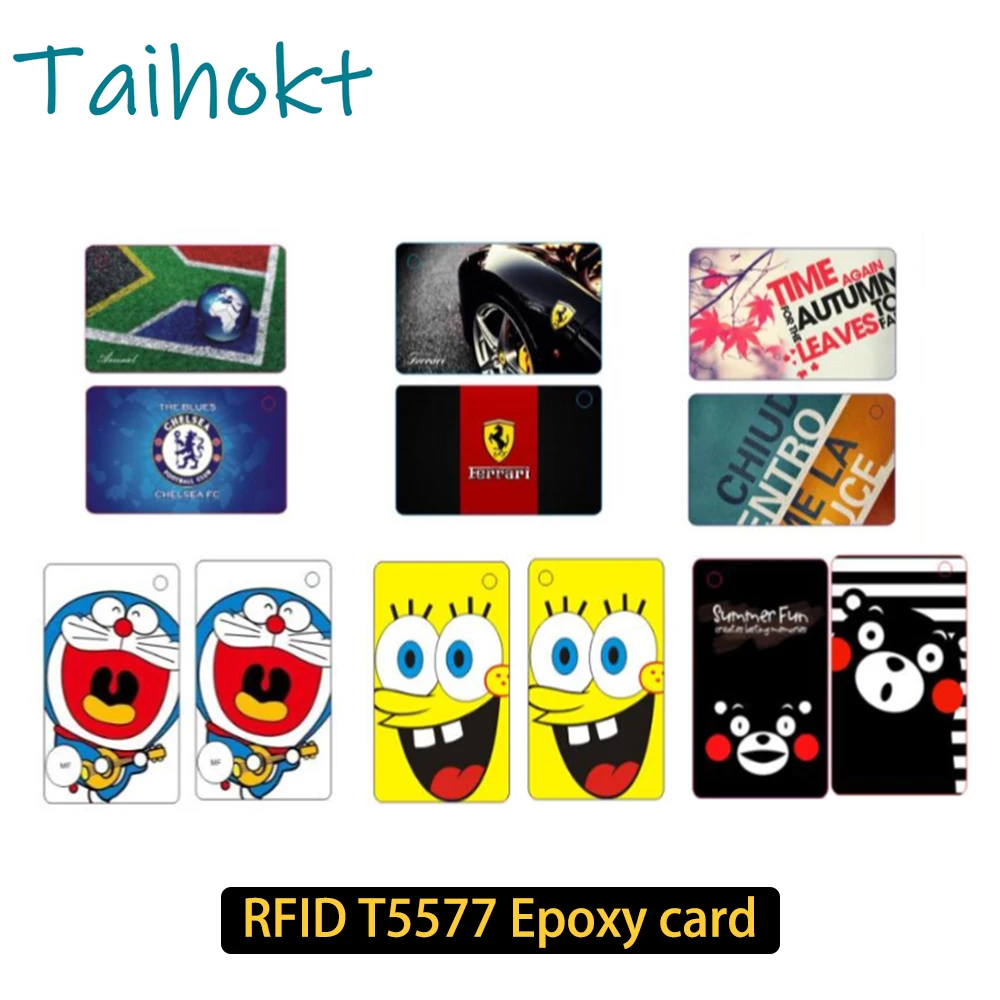 

1PCS T5577 Rewritable Epoxy Card EM4305 Smart Chip Clone Tag RFID Copier Replicator Token 125Khz Duplicator Key Programmer Badge