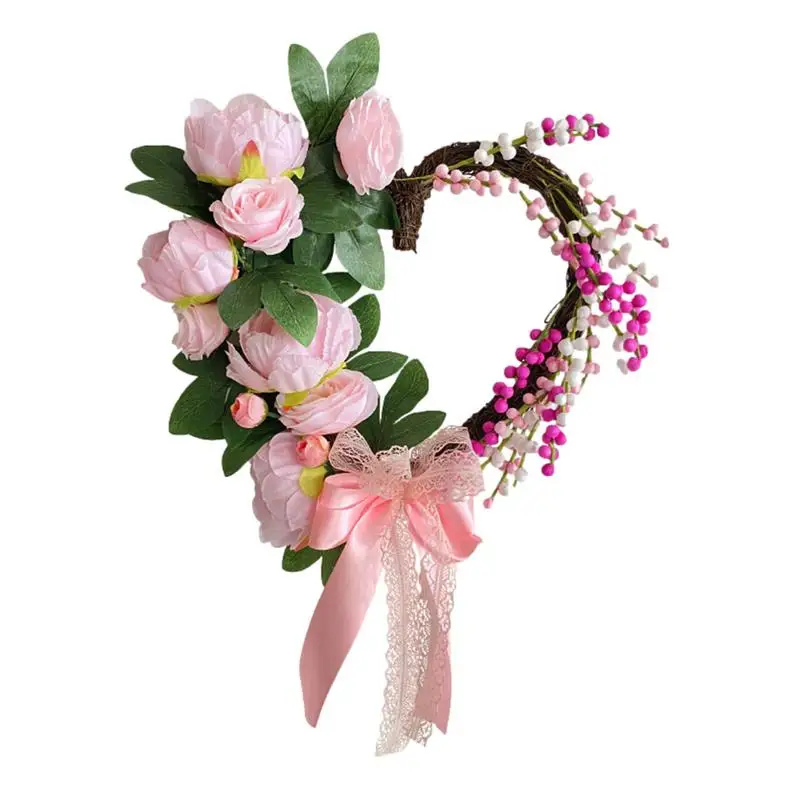 

Heart Shaped Flower Wreath Valentine's Day simulated dead branch love garland Valentines Day Photography Props Sweet Love Wreath