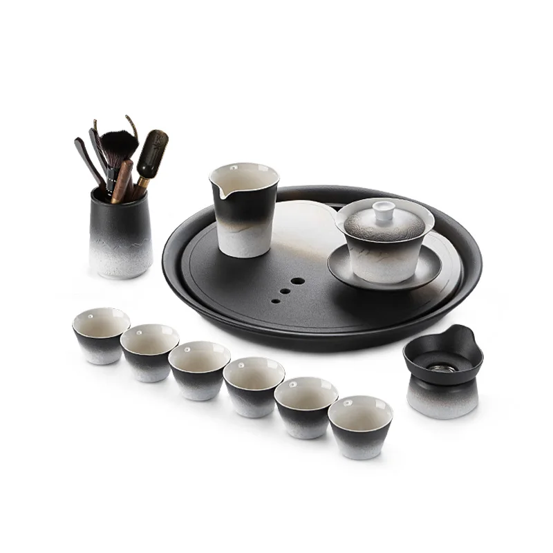Kung Fu Tea Set, Household Ceramic Cover Bowl, Tea Cup, Tea Pot, Office Set, Light Luxury, High Grade Tea Making Set
Kung Fu Tea Set, Household Ceramic Cover Bowl, Tea Cup, Tea Pot, Office Set, Light Luxury, High Grade Tea Making Set