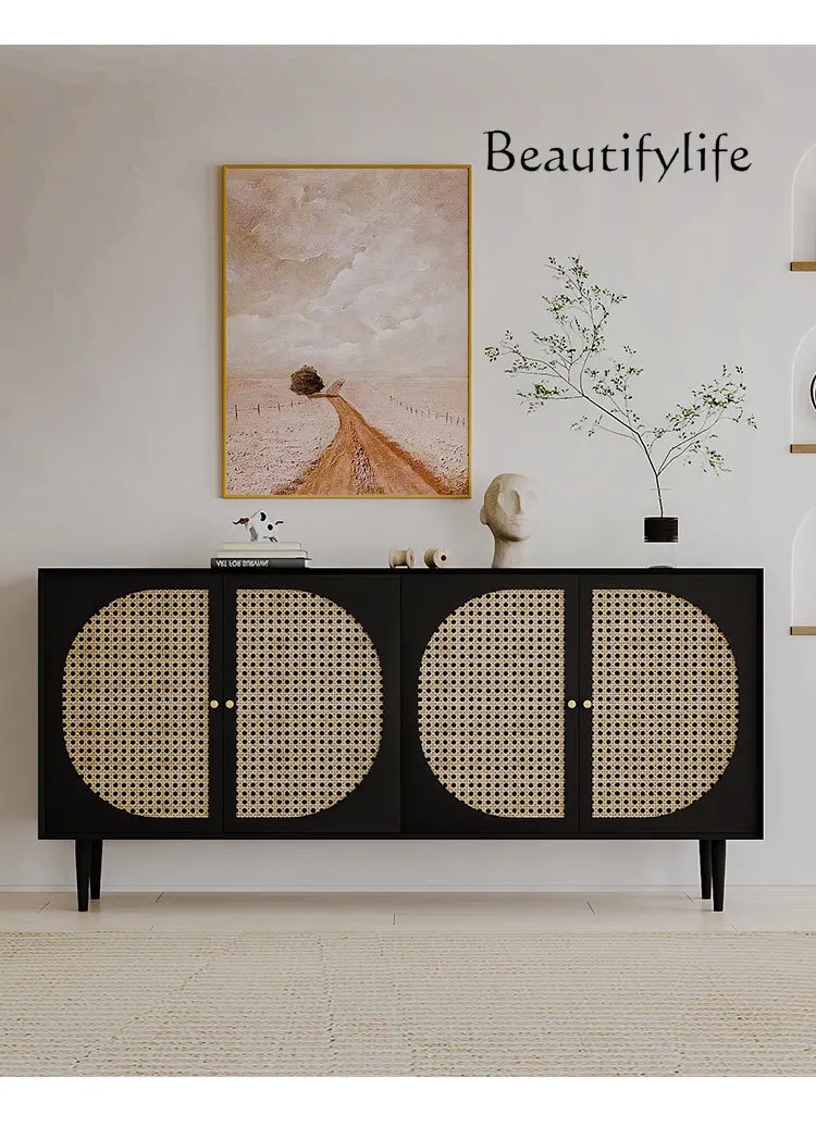 Nordic Solid Wood Minimalist Sideboard Modern Rattan Storage Cabinet
Nordic Solid Wood Minimalist Sideboard Modern Rattan Storage Cabinet