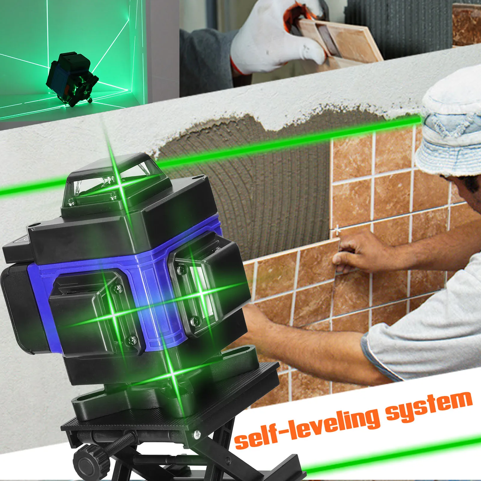 4D 16 Lines Laser Level Self-leveling Machine Vertical and Horizontal Tilt Lines USB Rechargeable Lithium Battery Leveling Tool
4D 16 Lines Laser Level Self-leveling Machine Vertical and Horizontal Tilt Lines USB Rechargeable Lithium Battery Leveling Tool