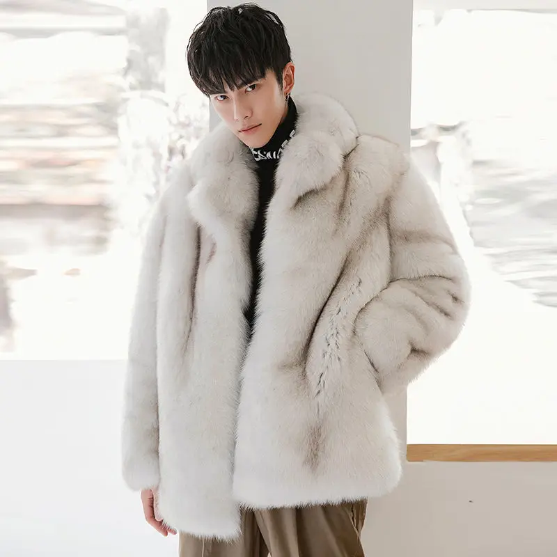 Men 2023 Winter Fashion Thick Warm Faux Fur Jacket Men's Medium Long Style Imitation Fox Fur Coats Male Solid Loose
Men 2023 Winter Fashion Thick Warm Faux Fur Jacket Men's Medium Long Style Imitation Fox Fur Coats Male Solid Loose