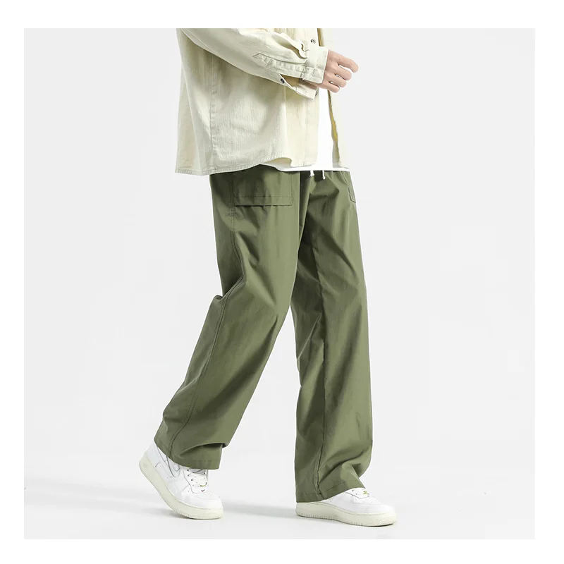 Autumn and Winter Long Casual Pants Men Loose Drawstring Straight Full Length Pants Multi Pocket Workwear Male Trousers 
Autumn and Winter Long Casual Pants Men Loose Drawstring Straight Full Length Pants Multi Pocket Workwear Male Trousers