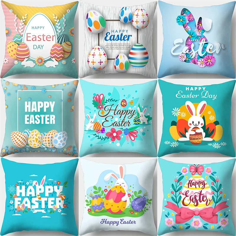 Easter Pillowcase Cartoon rabbit Colored eggs pillow cover polyester soft car sofa home decoration 45 X 45CM cushion cover
Easter Pillowcase Cartoon rabbit Colored eggs pillow cover polyester soft car sofa home decoration 45 X 45CM cushion cover