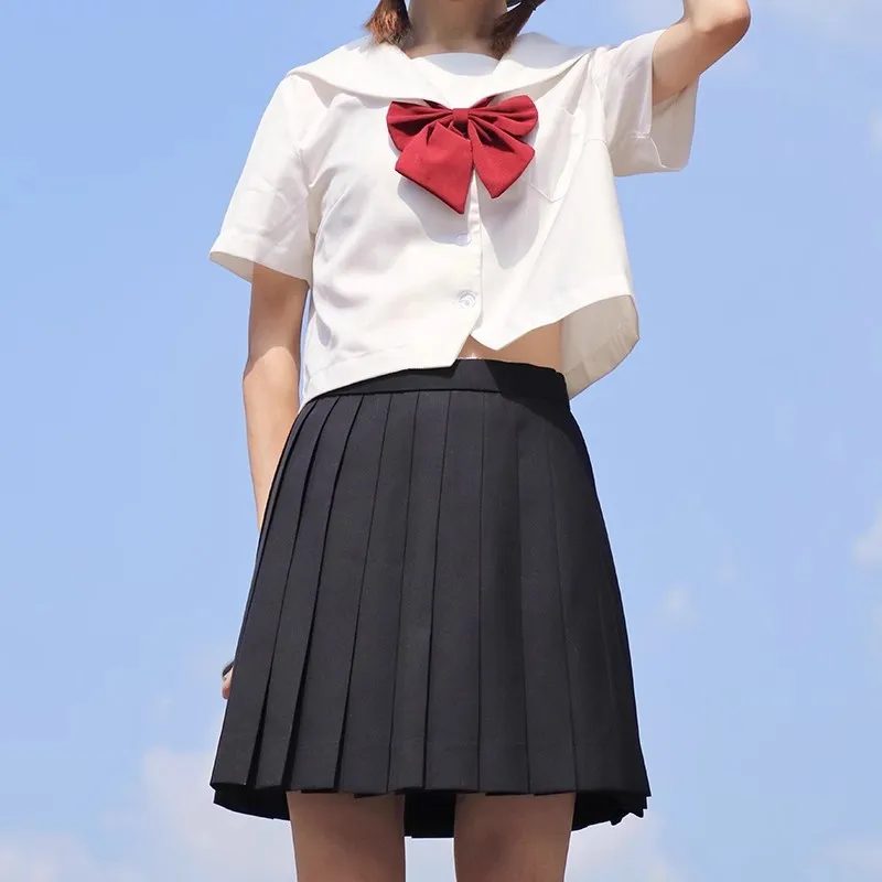 Japanese Style Student Girls School Uniforms Girls White Costume Women Sexy Sailor Suit JK Suit Black Pleated Skirt Korean
Japanese Style Student Girls School Uniforms Girls White Costume Women Sexy Sailor Suit JK Suit Black Pleated Skirt Korean