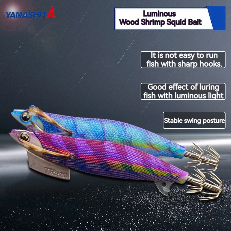 Japan YAMASHITA High Quality New 27g Wood Shrimp TR Series Cuttlefish Octopus Lure Sea Fishing Rocket Big Tail Squid Hook
Japan YAMASHITA High Quality New 27g Wood Shrimp TR Series Cuttlefish Octopus Lure Sea Fishing Rocket Big Tail Squid Hook