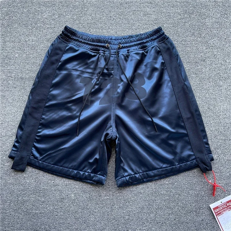 

2023ss Vintage Blue RRR123 Mesh Shorts Men Women 1:1 Best Quality RRR 123 Shorts Breechcloth Inside Tag Label shorts men