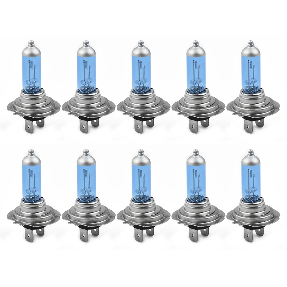 

Lamp Headlights Bulbs Light Set 10pcs H7 12V White 6000K Halogen Bright Accs Part Replaces Gift Useful Durable