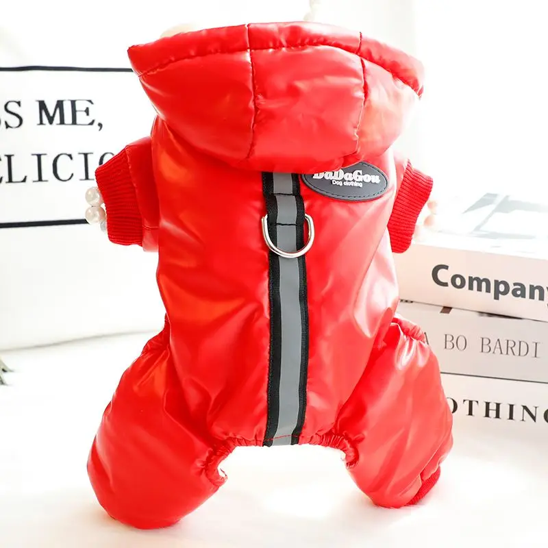 Dog Clothing Autumn Winter Thick Small Dogs Waterproof Fashion Reflective Cat Clothes Three Color Four Legged Cotton Jacket
Dog Clothing Autumn Winter Thick Small Dogs Waterproof Fashion Reflective Cat Clothes Three Color Four Legged Cotton Jacket