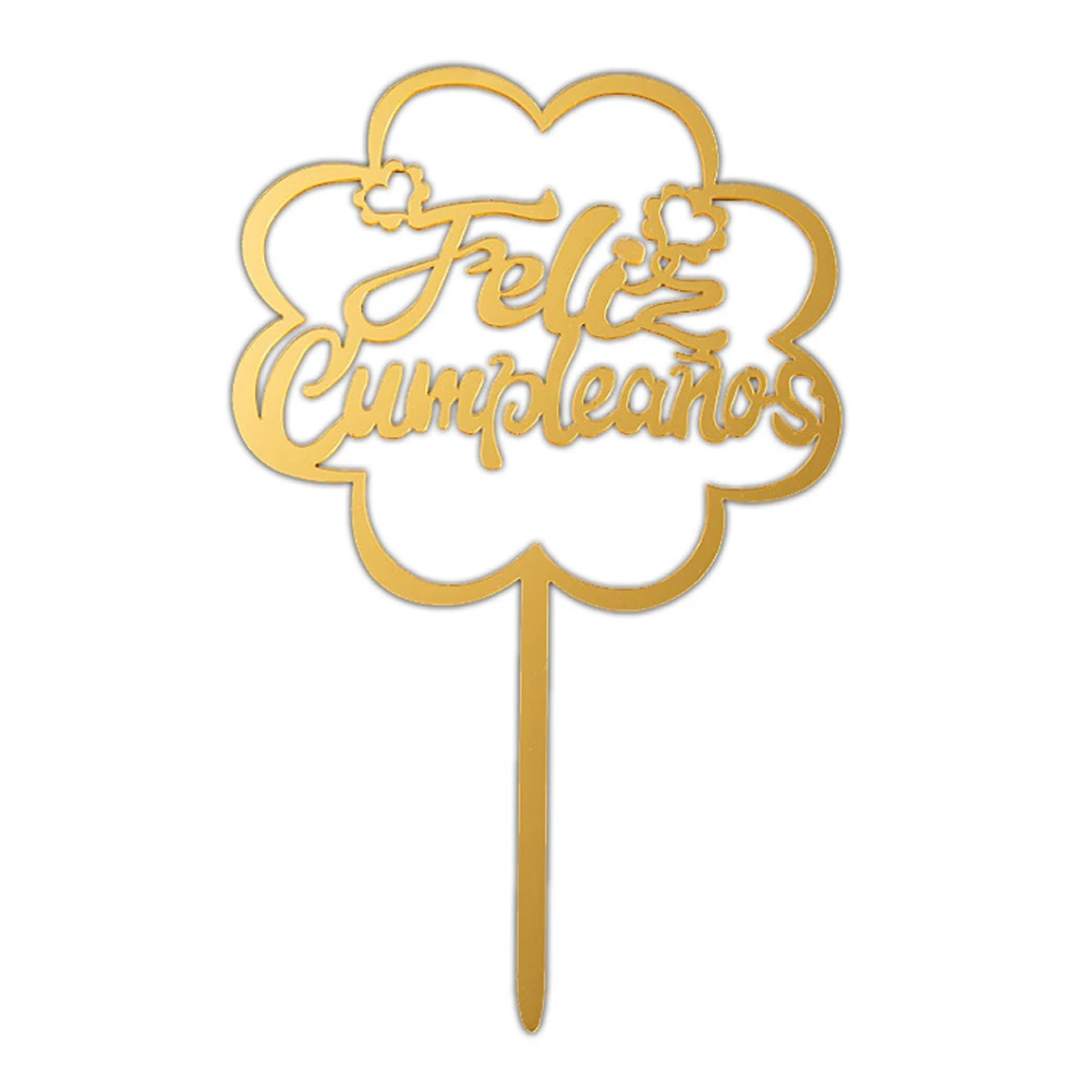 50Pcs Feliz cumpleuños Spanish Happy Birthday Cake Flag Topper Acrylic Letter Cake Top Flag Decoration Party Supplies
50Pcs Feliz cumpleuños Spanish Happy Birthday Cake Flag Topper Acrylic Letter Cake Top Flag Decoration Party Supplies