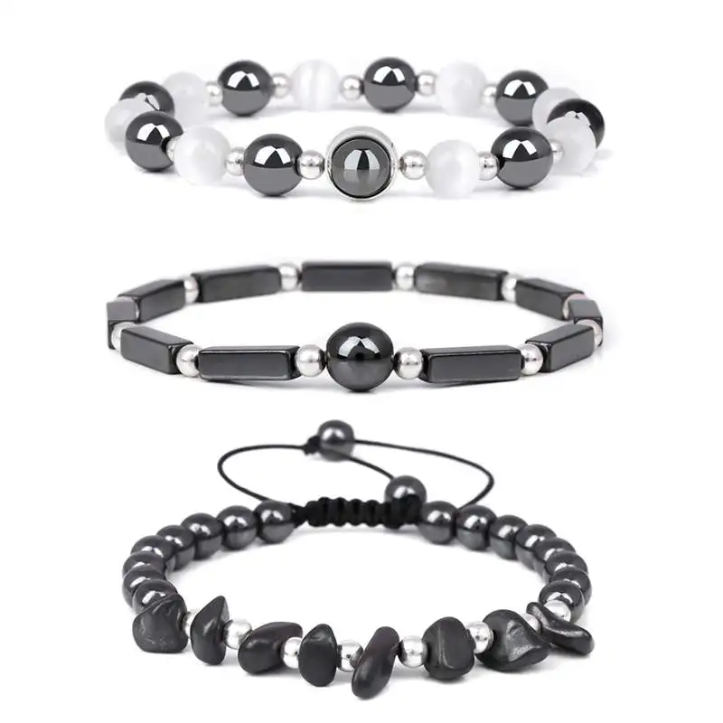 Men Hematite Set Beads Bracelet Natural Stone Braided Stretch Beaded Bangles for Women No-Magnetic Health Protection Jewelry
Men Hematite Set Beads Bracelet Natural Stone Braided Stretch Beaded Bangles for Women No-Magnetic Health Protection Jewelry