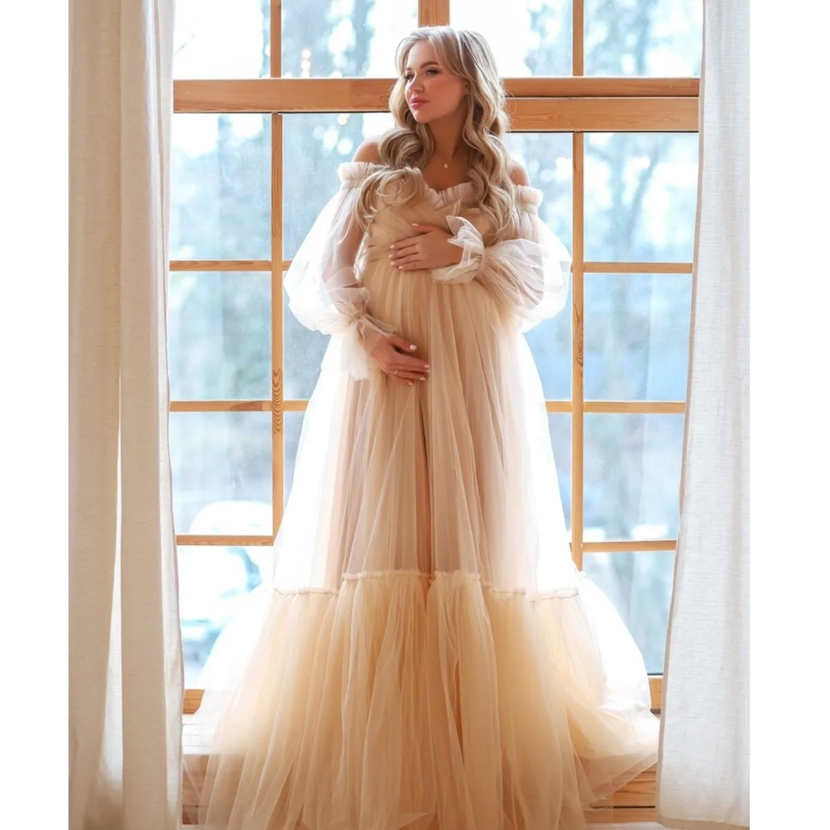 Off Shoulder Maternity Dresses Babyshower Tulle Fairy Maternity Gown Photoshoot Bathrobe Strapless Nightwear
Off Shoulder Maternity Dresses Babyshower Tulle Fairy Maternity Gown Photoshoot Bathrobe Strapless Nightwear