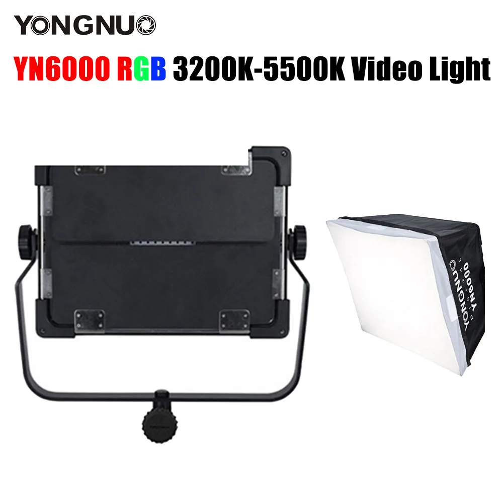 Yongnuo YN6000 LED Video Light Bi-color 3200-5600K Photography Lamp Large Light Board With Softbox For Studio Makeup Vlog
Yongnuo YN6000 LED Video Light Bi-color 3200-5600K Photography Lamp Large Light Board With Softbox For Studio Makeup Vlog
