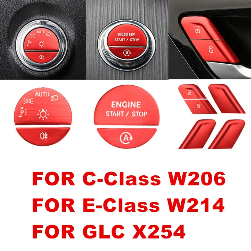 Car Door Lock Button sticker Push Start Button Sticker Headlight switch knob For Mercedes-Benz C E Class GLC W206 W214 X254
Car Door Lock Button sticker Push Start Button Sticker Headlight switch knob For Mercedes-Benz C E Class GLC W206 W214 X254